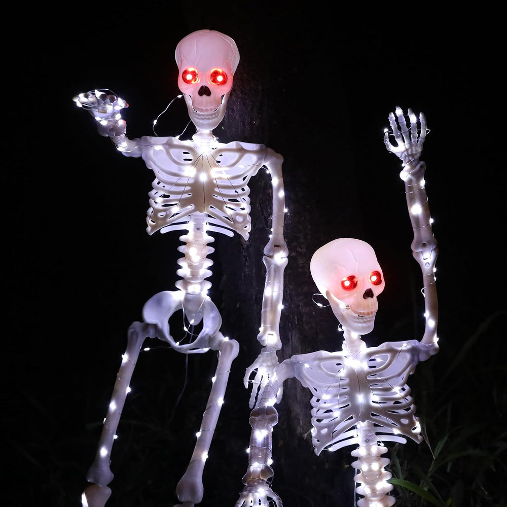 Halloween Decorations Outdoor Skeletons Set - 2 Pack 36" (90cm) Light Up...