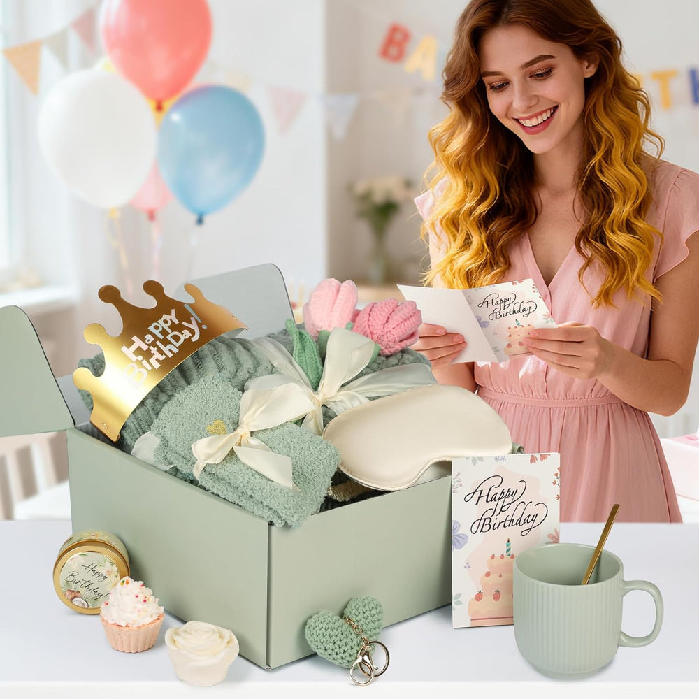 Birthday Gifts for Women - 13PCS Unique Happy Birthday Easter Gifts Basket fo...