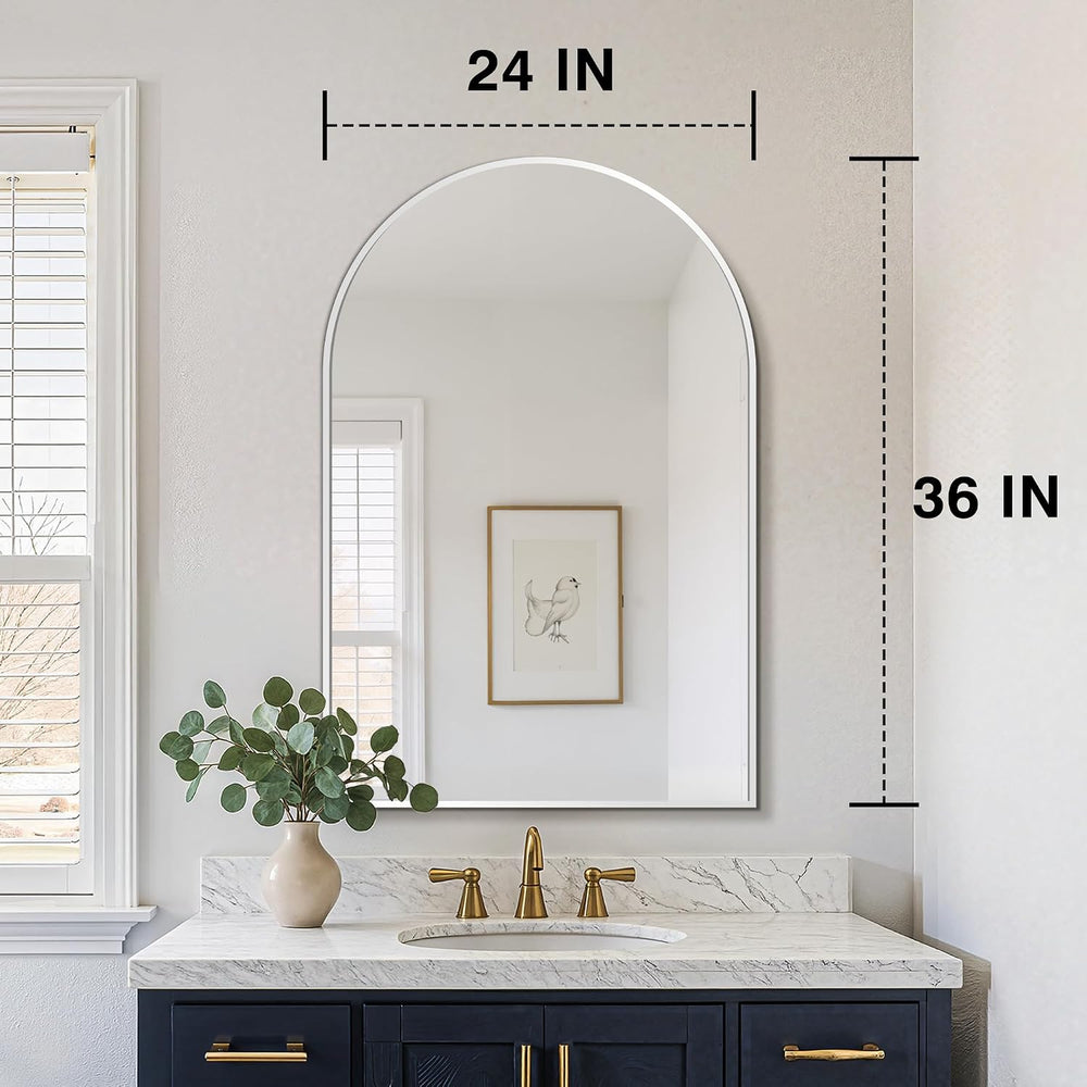 FICTOR 2 Pack 24" x 36" Arched Bathroom Vanity Mirror for Over Sink...