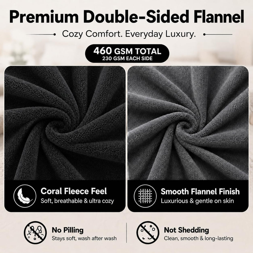 Waterproof Blanket for Bed King Size (82"x 82") Soft Reversible Plu...