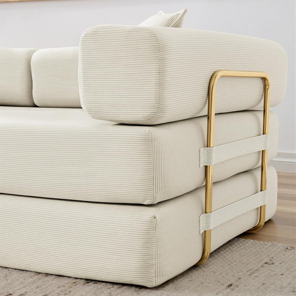 HANXIN 78'' Futon Sleeper Sofa Bed, Boneless Couch for Living Room, B...