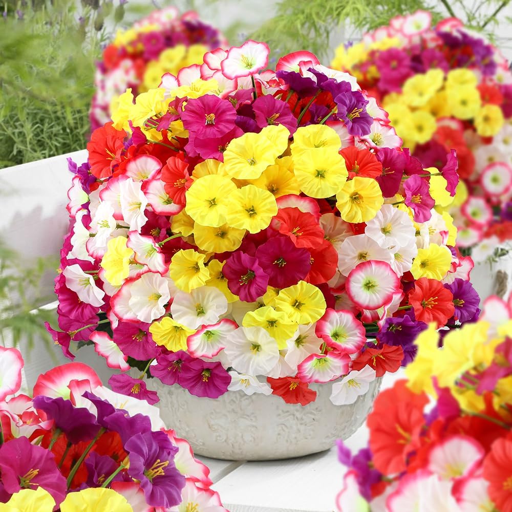 JEMONG Artificial Flowers 30 Bundles Outdoor UV Resistant Fake Daisy Flowers ...