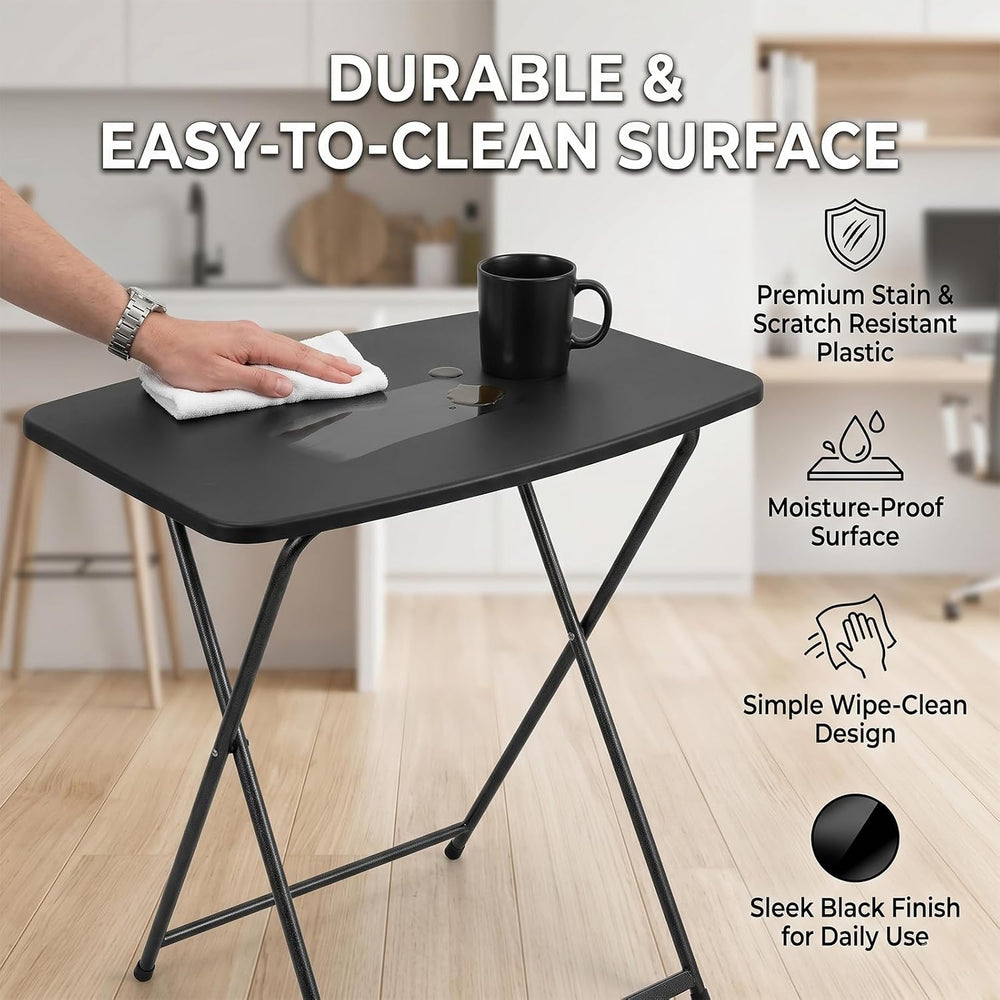 26 Inch Adjustable Height Personal Folding Table - Lightweight Portable Desk ...