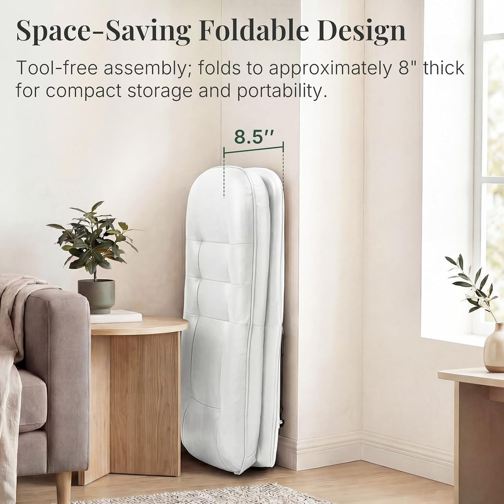 Saucer Chair, Small Foldable Floor Chair, PU Leather