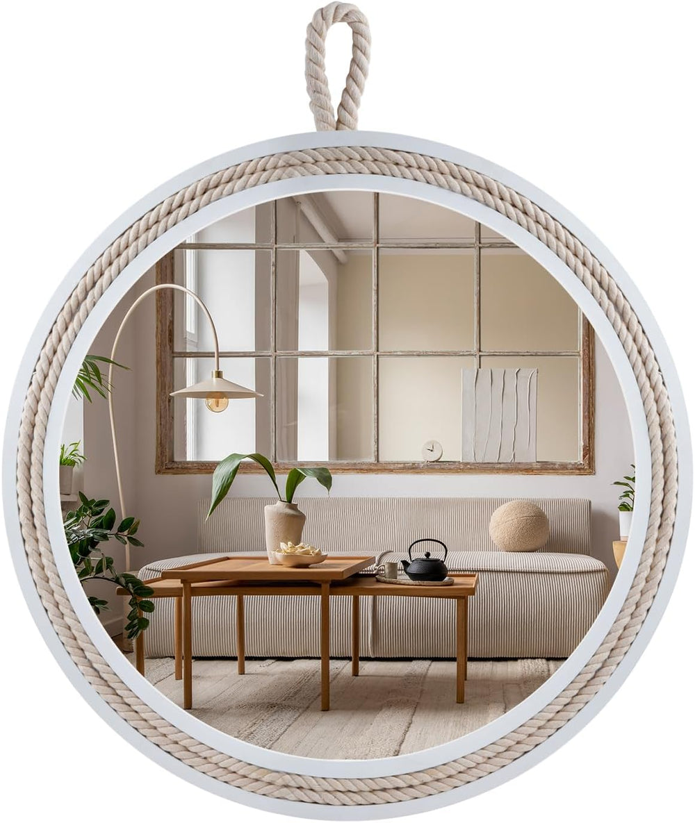 Small Decorative Mirror 11.4'' Round Hanging Mirror for Wall Nautical...