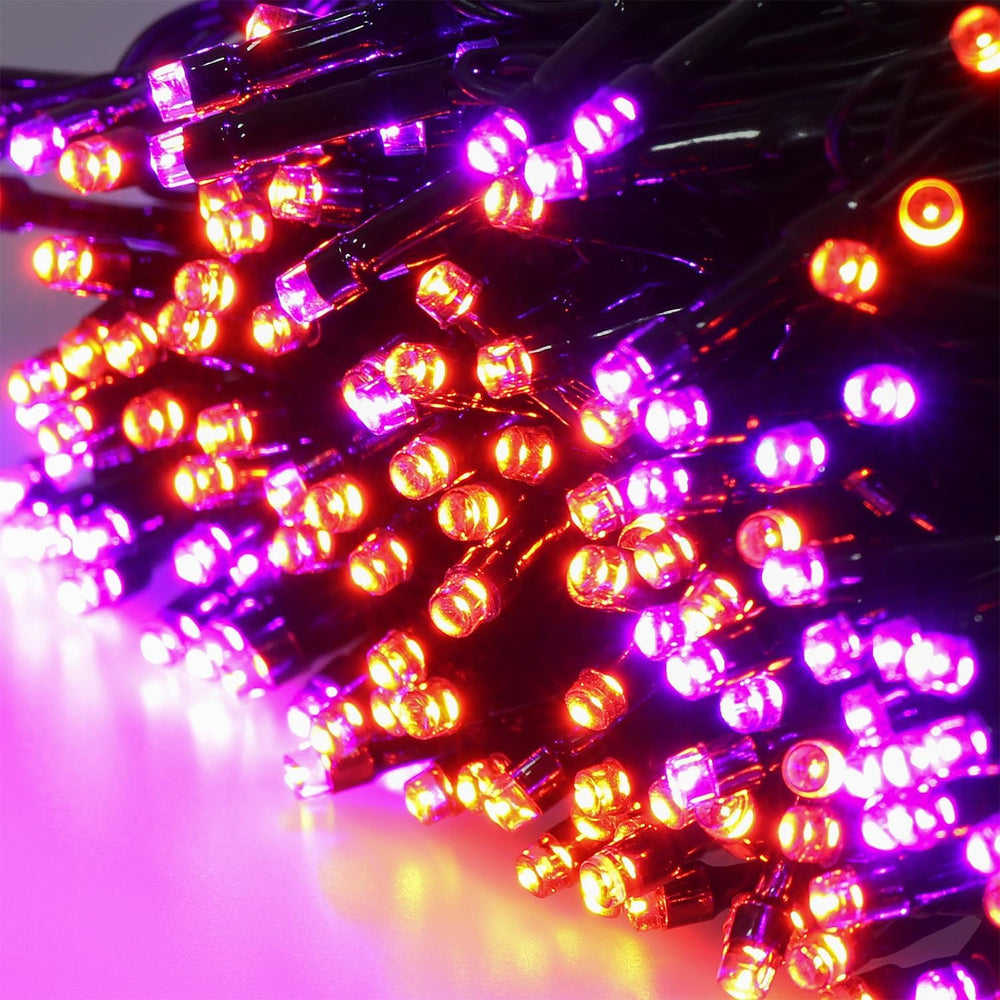 WATERGLIDE 1000 LED Halloween String Lights, 328 FT Green Wire LED Decorative...