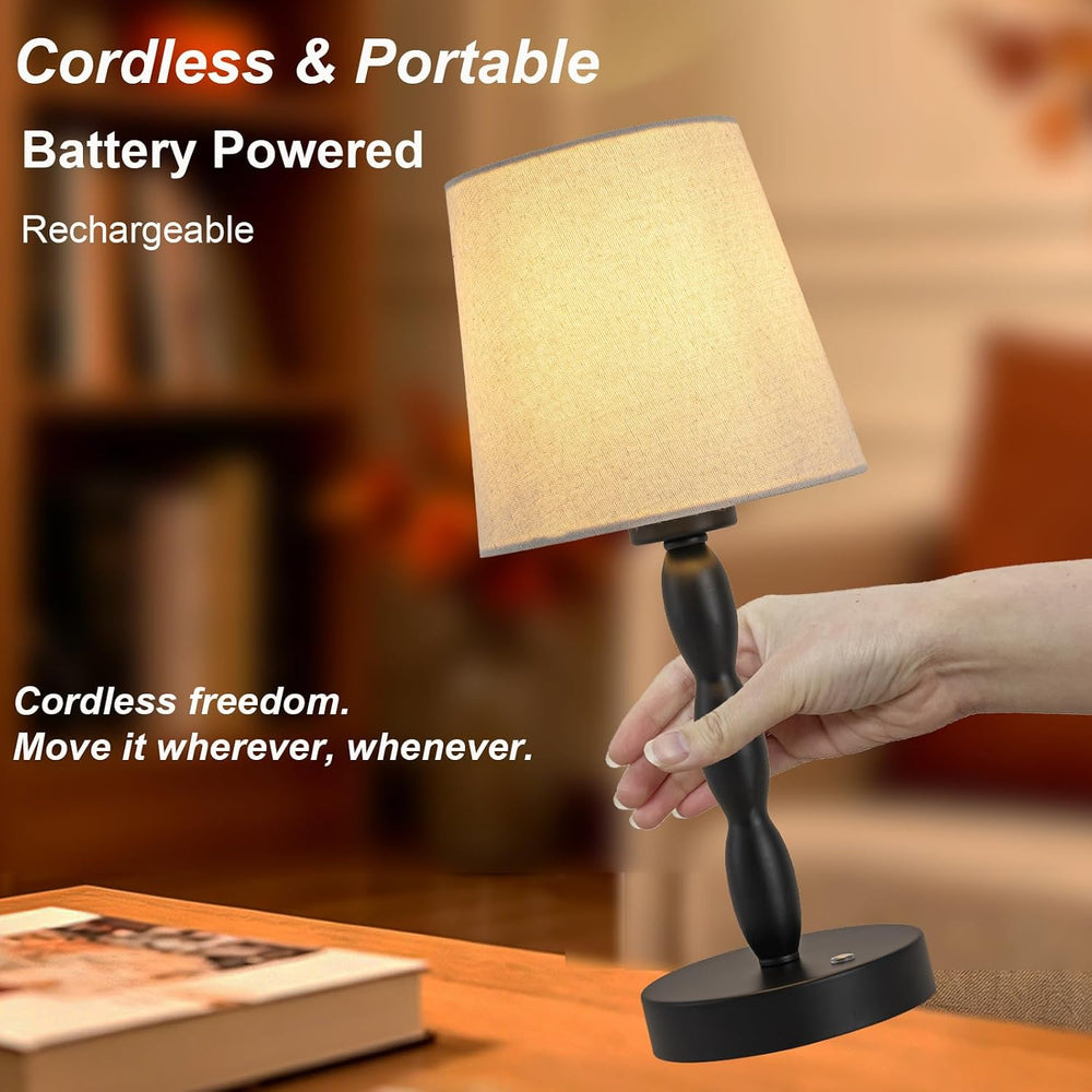 Rechargeable Cordless Table Lamp,Dimmable Battery Powered Touch Desk Lamp