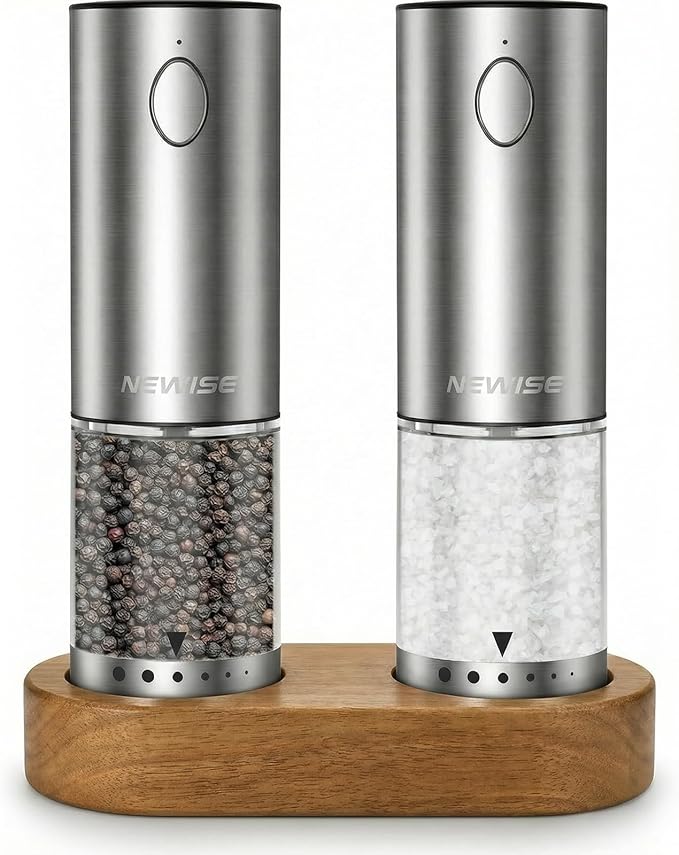 Electric Salt and Pepper Grinder Set