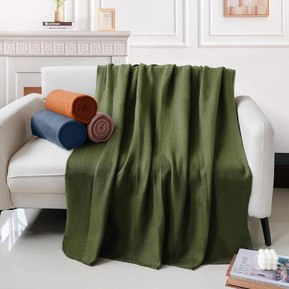 Fleece Throw Blankets Lightweight Warm Soft Cozy Pet-Friendly Bulk Fleece Thr...