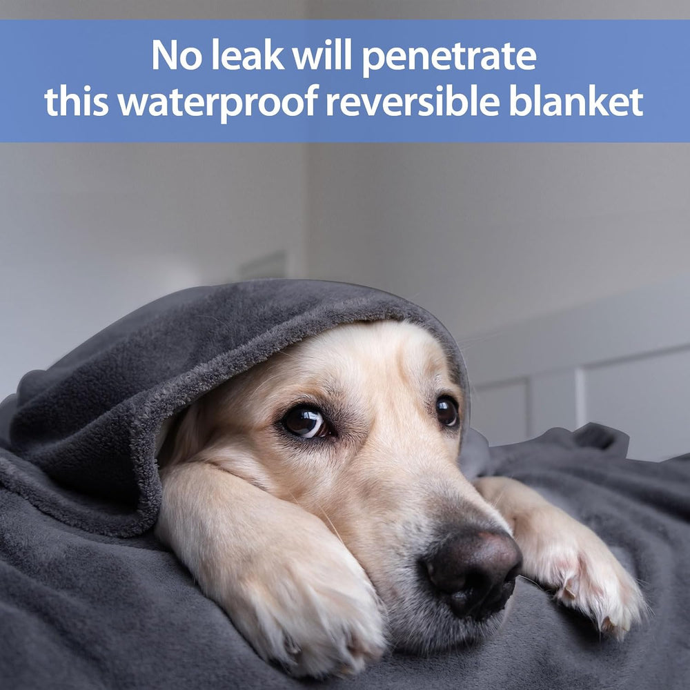 Reversible Waterproof Bed Blanket 90"x80", Stain & Leak Proof, ...