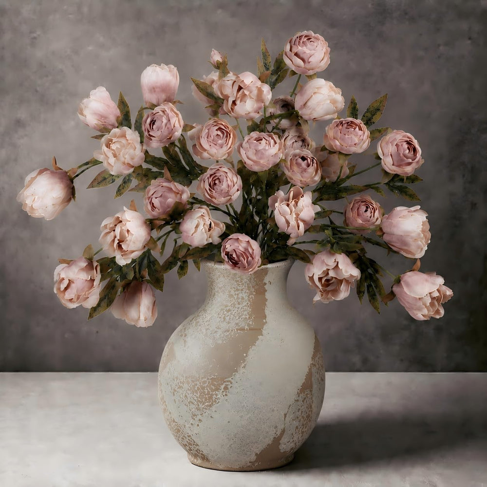 8 PCS 18" Faux Peonies Artificial Flowers Silk Flowers for Vase