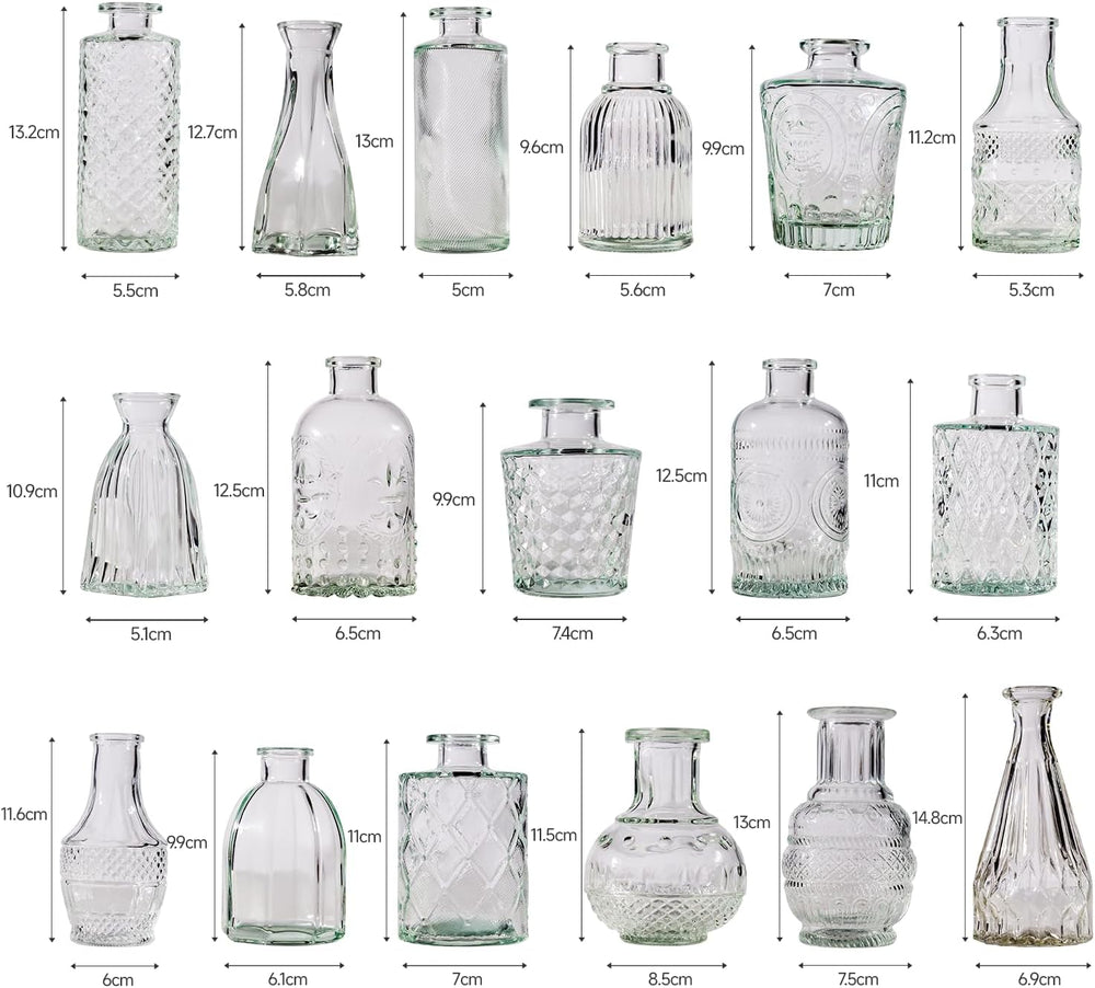 72 Pcs Bud Vase Set, Vases for Centerpieces, Cute Glass Bud Vases in Bulk, Sm...