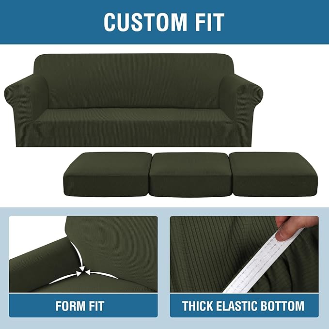 H.VERSAILTEX 4 Piece Stretch Sofa Covers