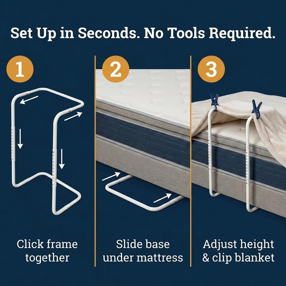 Performore Blanket Lifter for Feet, Adjustable 23-31 Inch Bed Cradle