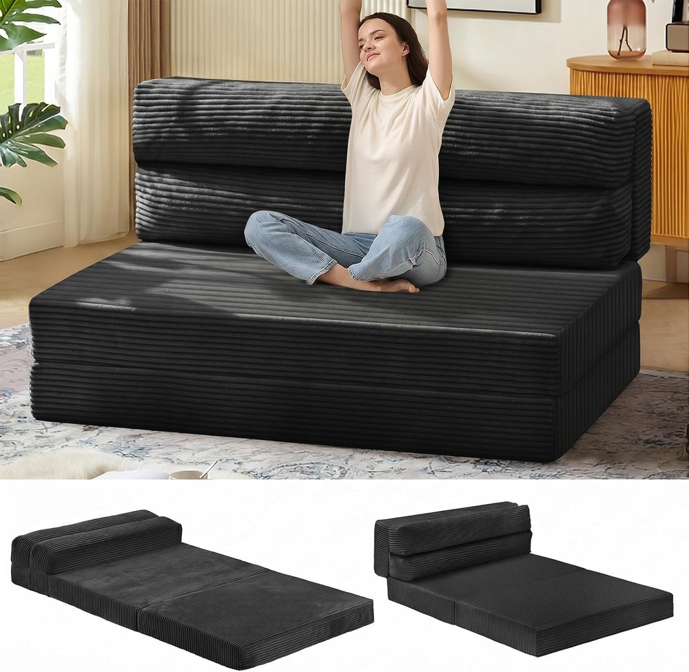 JUIKURY Folding Sofa Bed, Convertible Sleeper Chair with Pilow Foldable Matre...