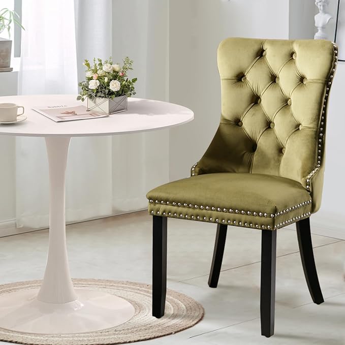 3-Pieces 31.5" Round Dining Table Set for 2,White Dining Table & 2 V...