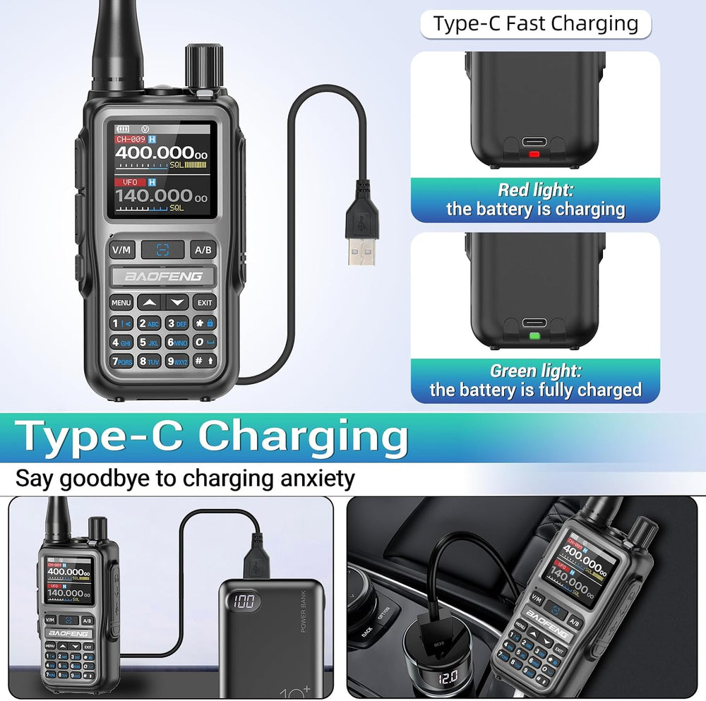 Baofeng Radio UV-5R Mini Ham Radio Long Range Two Way Radio NOAA Weather Radi...