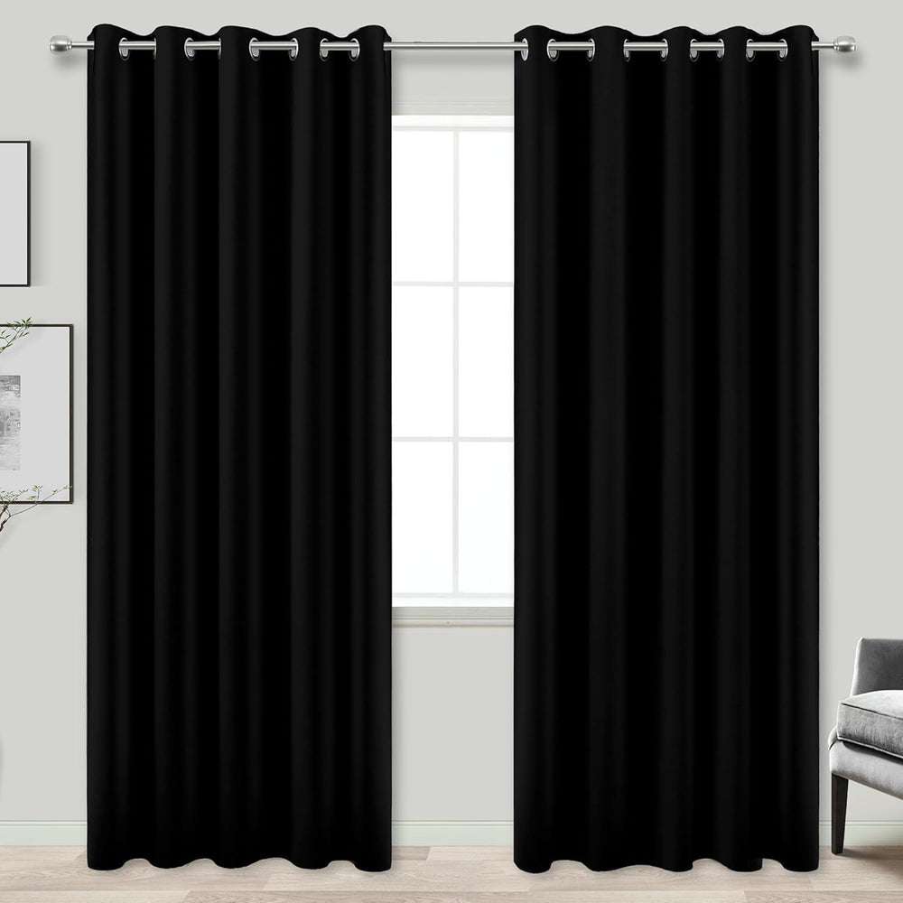 Blackout Curtains 72 Inch Extra Wide for Bedroom Sliding Glass Patio Door,2 P...