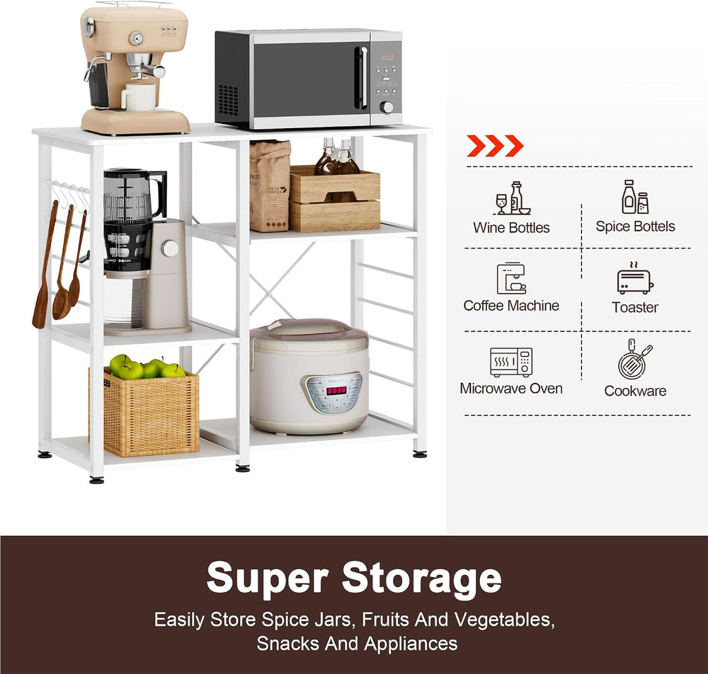 soges Baker's Shelves, Kitchen Shelf, Standing Shelf, Microwave Holder, B...
