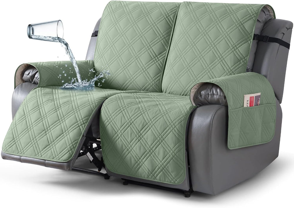 TAOCOCO 100% Waterproof Loveseat Recliner Covers 2 Seater, Split Loveseat Covers