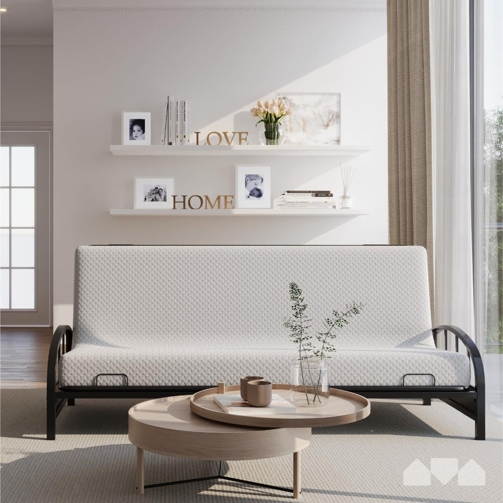 Milliard Full Size Futon Mattress, Light Grey, 71 x 52 x 6 Inch, Memory Foam ...