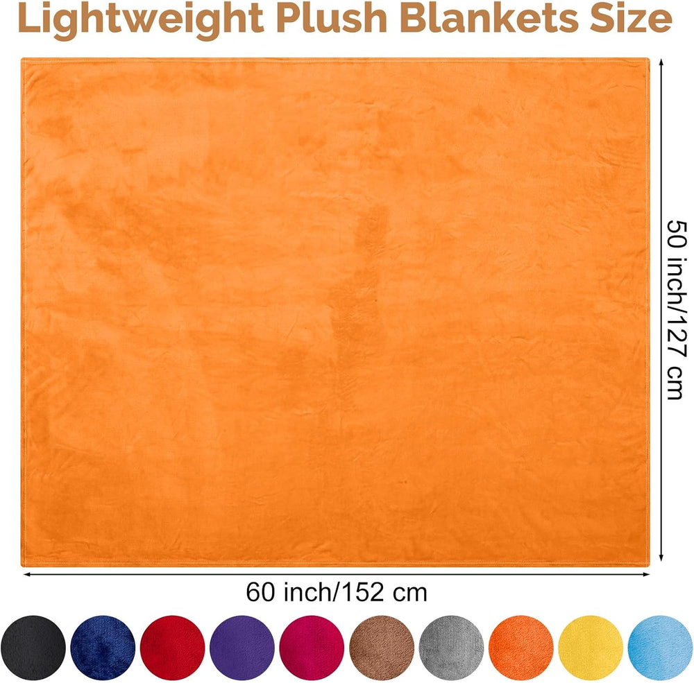 Panitay 10 Pcs Fleece Throw Blanket Bulk 50x60 Inch Soft, Rich Color