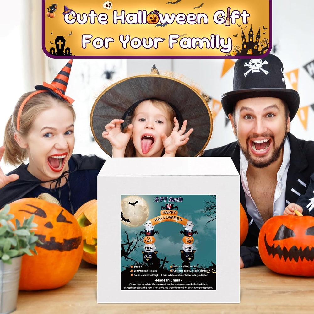 8FT Halloween Arch Inflatable Decoration with LED Lights