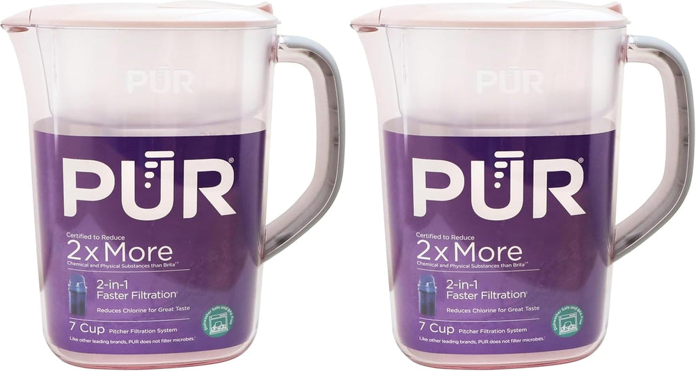 PUR 7-Cup Water Pitcher, 1 Genuine Filter, Great-Tasting Water, Dishwasher Safe