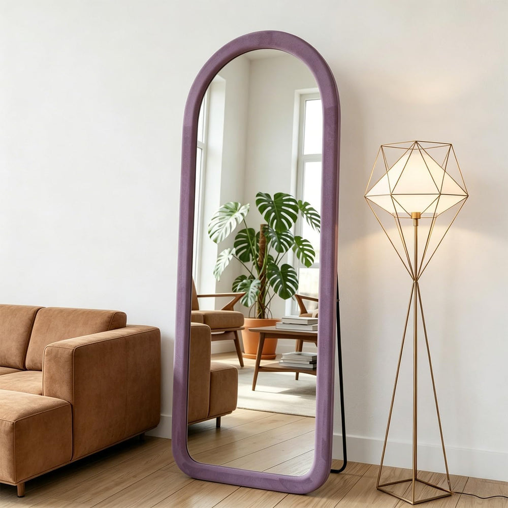 Full Length Mirror 56"x20" Arch Floor Mirror with Stand Arched Full...