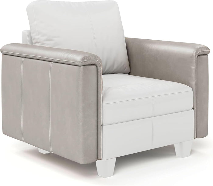 SITJOY Faux Leather Sectional, Accessories, Armrests Sectional, Greige | Soft-Padded Armrests