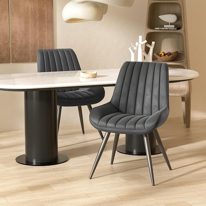 Nalupatio Modern Dining Chairs Set of 4, Comfy Dining Room Chairs with Thick ...