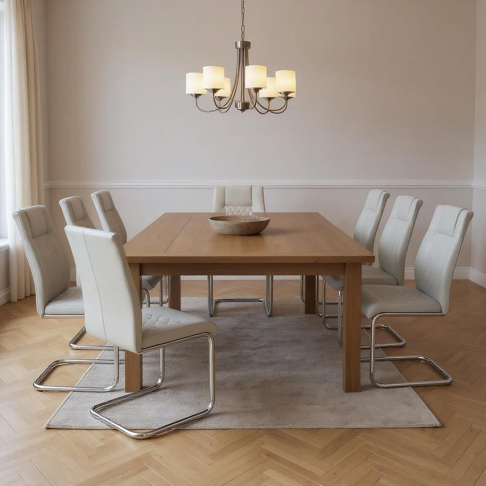 Leather Dining Chairs Set of 8, Modern Upholstered Living Room Chairs with Sl...