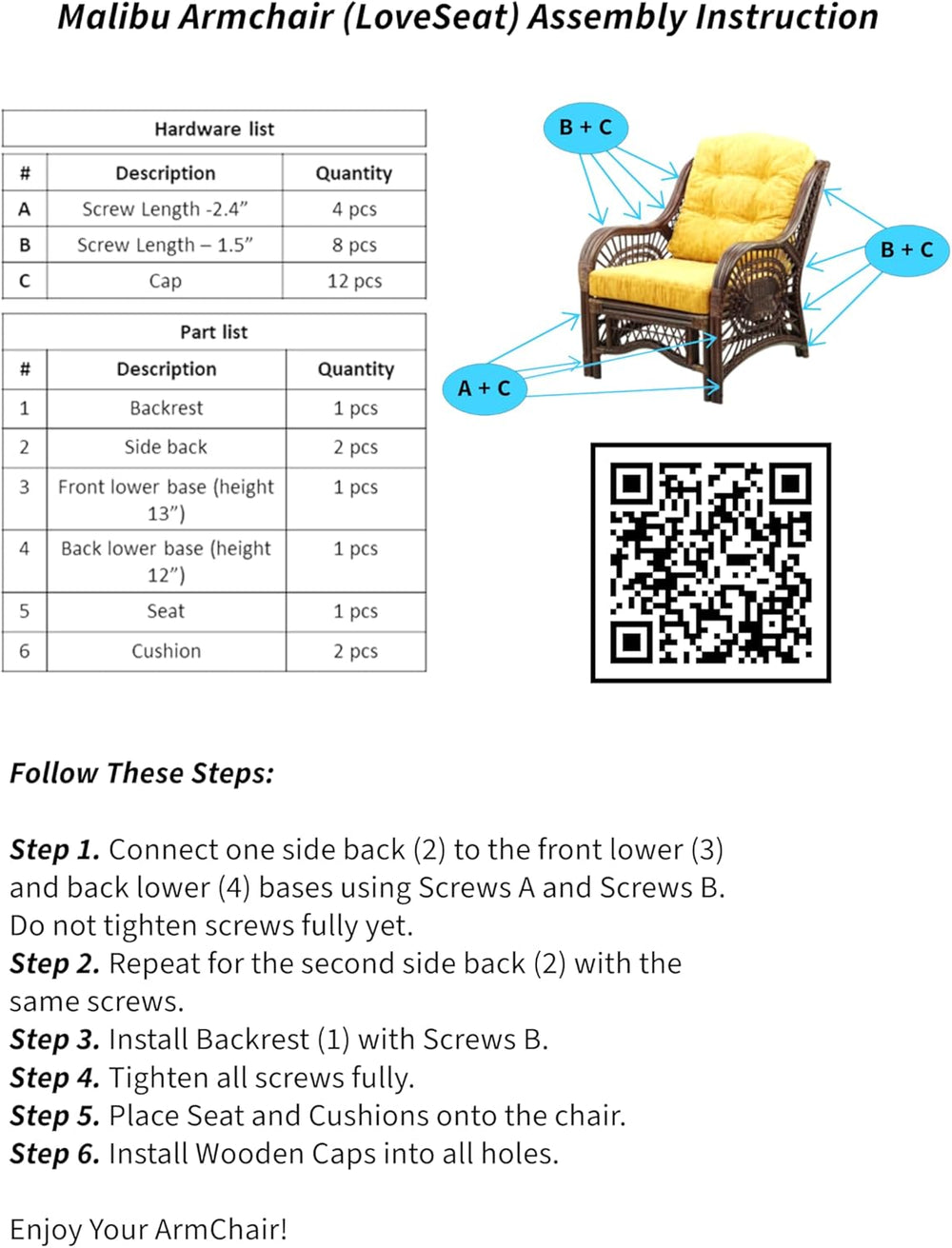 Malibu Lounge Loveseat Sofa Natural Rattan Wicker Handmade Design with Light ...