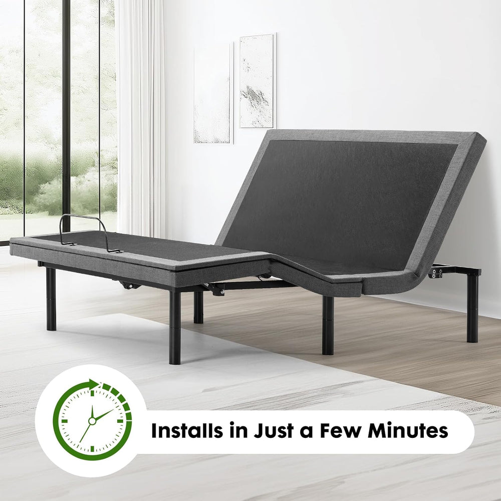 OLIXIS Twin XL Adjustable Bed Frame, Electric Base, USB, Zero Gravity