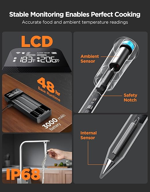 GoveeLife Smart Wireless Meat Thermometer 2 Probes