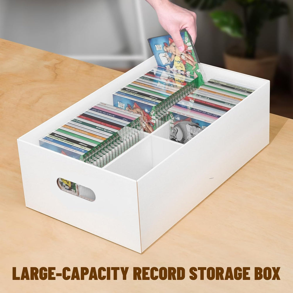 NUMINA 3 Pack CD Storage Boxes, Holds 240 CDs Total (80 Each) with Lift-Off L...