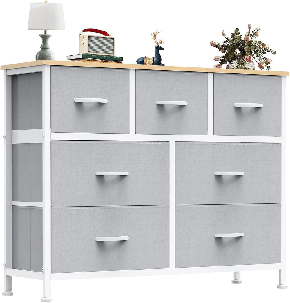 OLIXIS 7 Drawer Fabric Dresser, Storage Tower for Bedroom and Closet