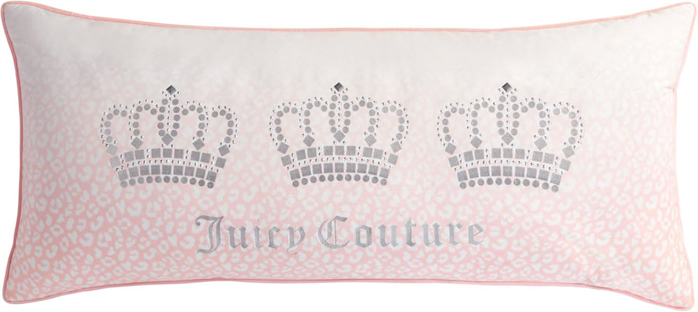 Juicy Couture Royal Crowns 16" x 36" Decorative Pillow, Light Pink ...