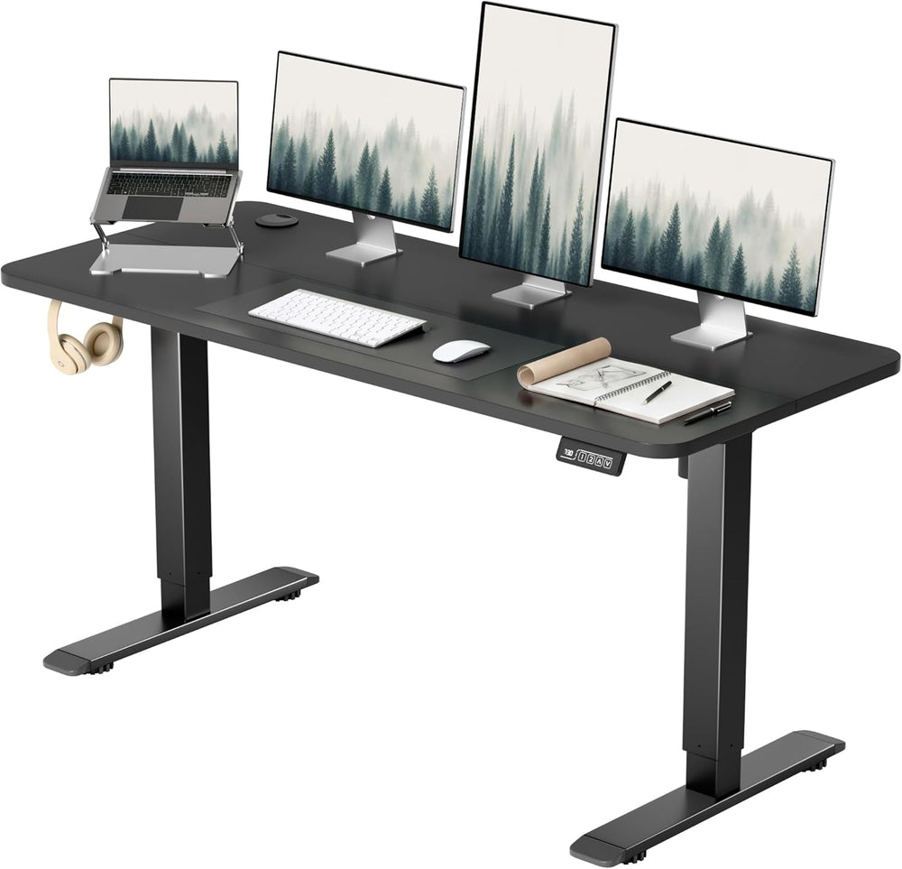 Furmax 55 x 24 Inches Electric Height Adjustable Standing Desk Large Sit Stan...