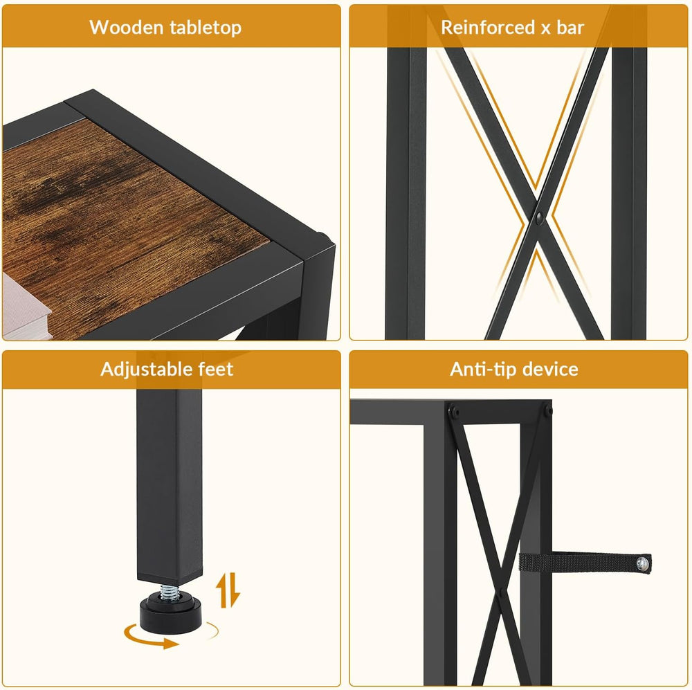 Gewudraw Narrow Console Table - 55.1" Sofa Table Behind Couch with Socke...