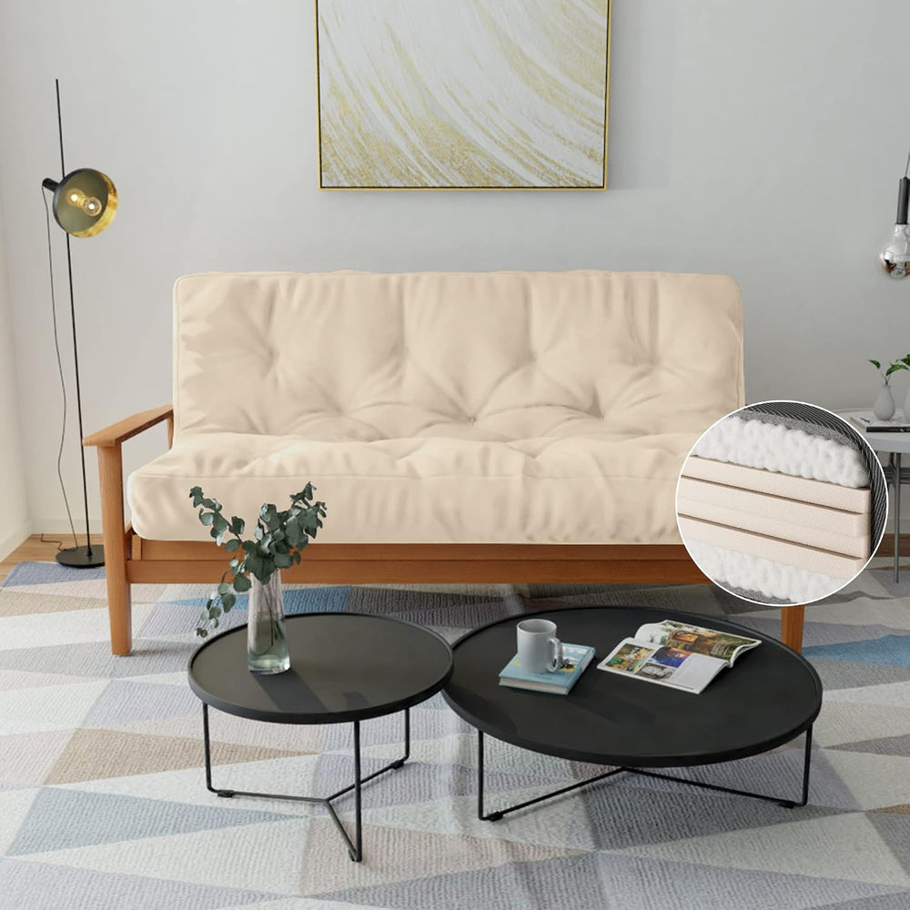 Loosh Home | 8" Full Size Futon Sofa Bed Memory Foam Mattress - USA Made...