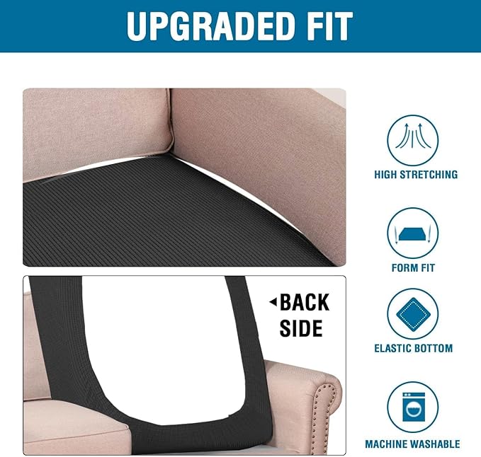 H.VERSAILTEX Super Stretch Individual Chaise Cover Sectional Couch Covers