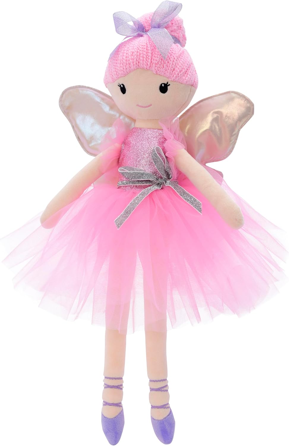 iscream Furry Plush 18.5" Nutcracker Sugar Plum Fairy Embroidered Accent...