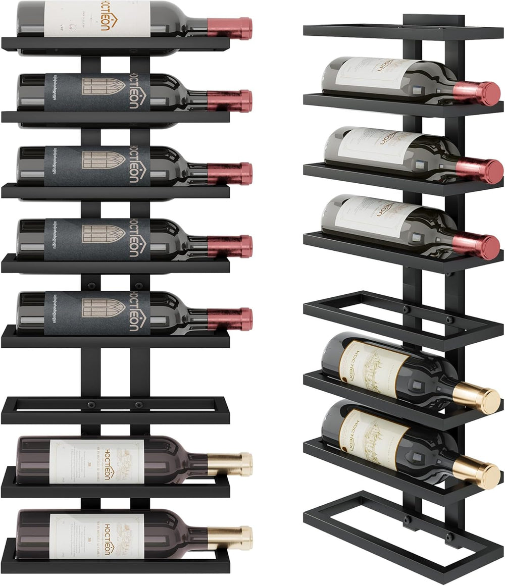 Hoctieon 8 Tier Wall Mount Wine Rack, Wall Racks for Wine Bottles Display and...