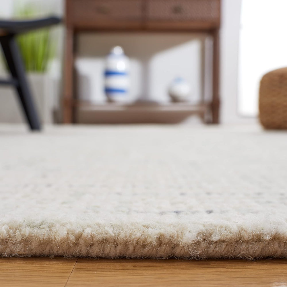 SAFAVIEH Abstract Area Rug 10x14, Wool Handmade Ivory & Light Grey ABT468K