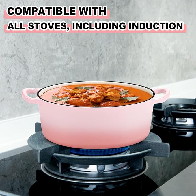 E-far 5QT Oval Dutch Oven Pot