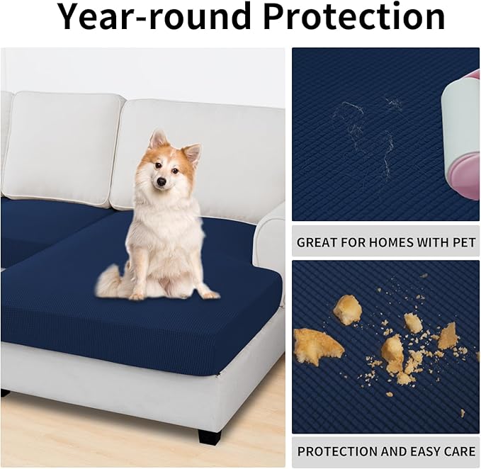 Easy-Going Stretch 3 Pieces Couch Cushion Covers