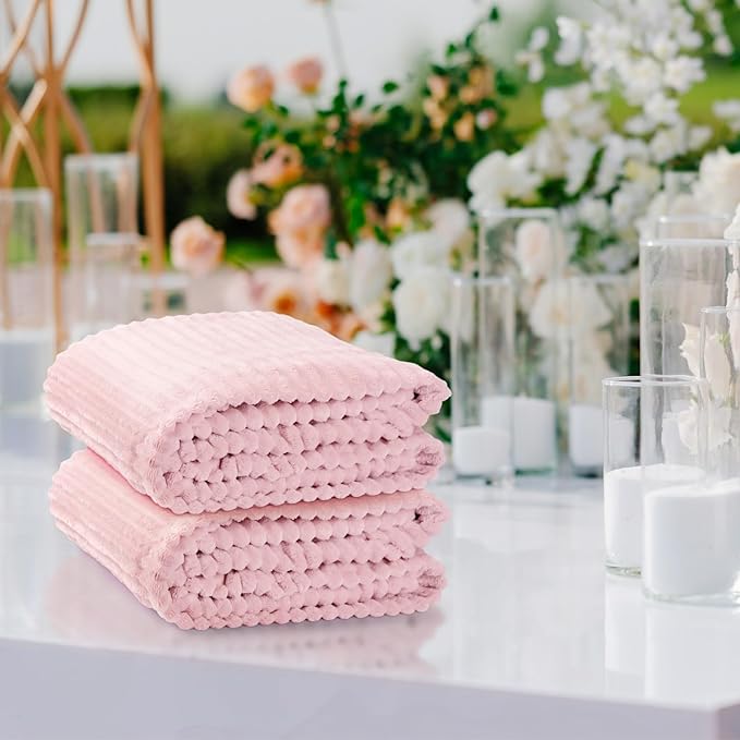 Buryeah 6 Pcs Flannel Throw Blanket Bulk 50 x 60 in Sleepover Blanket Outdoor