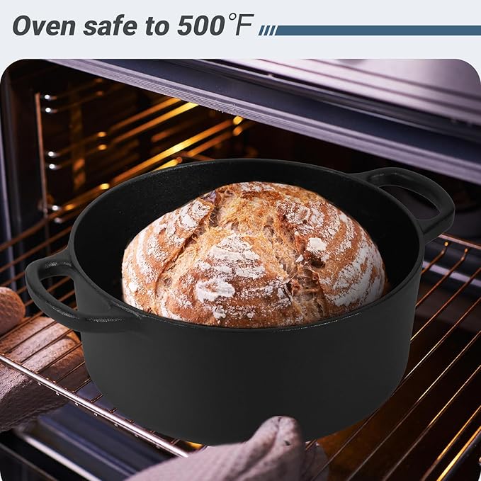 Northriver Casting 6 QT Basics Cast Iron Dutch Oven Pot