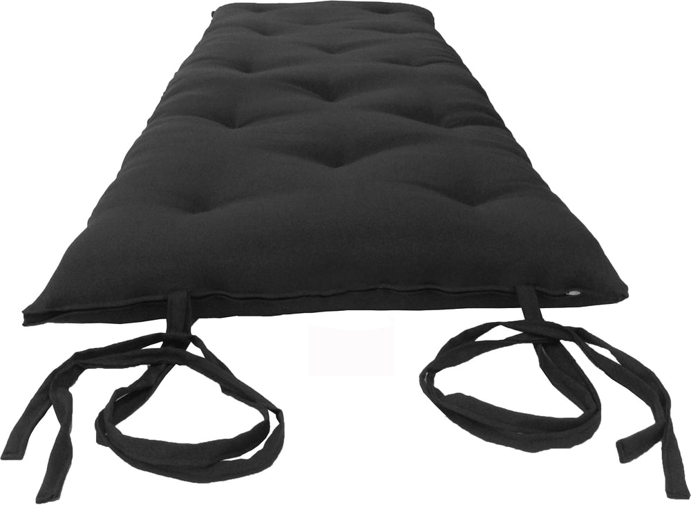D&D Futon Furniture Full Size Black Traditional Japanese Floor Futon Matt...